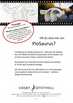 Utställning Väsbys Dinosaurie - från skiss till skulptur